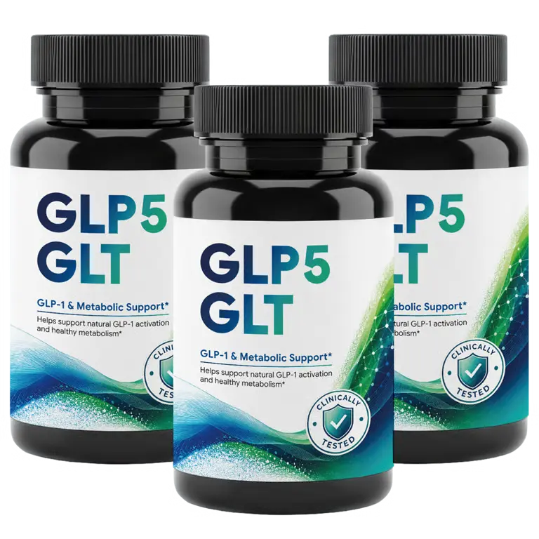 Three GLP5 GLT bottles